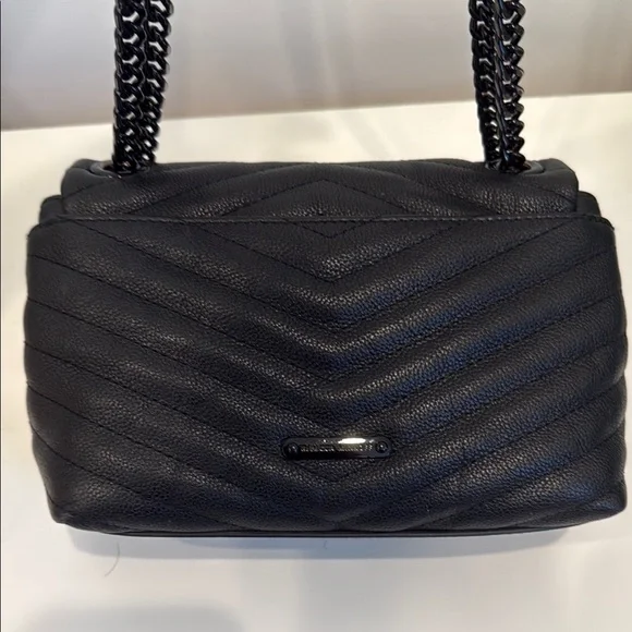 Rebecca Minkoff Edie Crossbody Elegant Black Quilted Purse - Picture 3 of 7